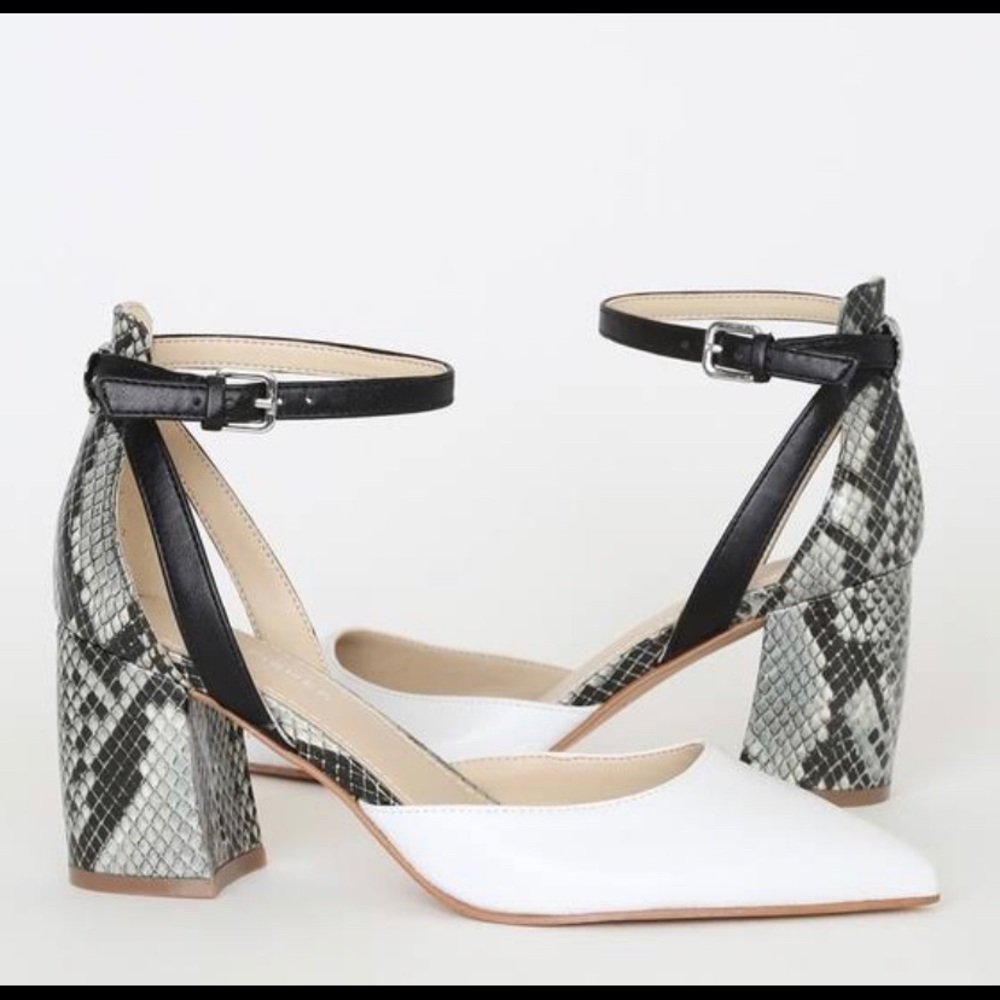 Marc Fisher snake print heels
